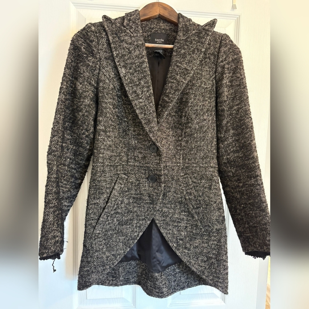 Smythe Charcoal Textured Blazer